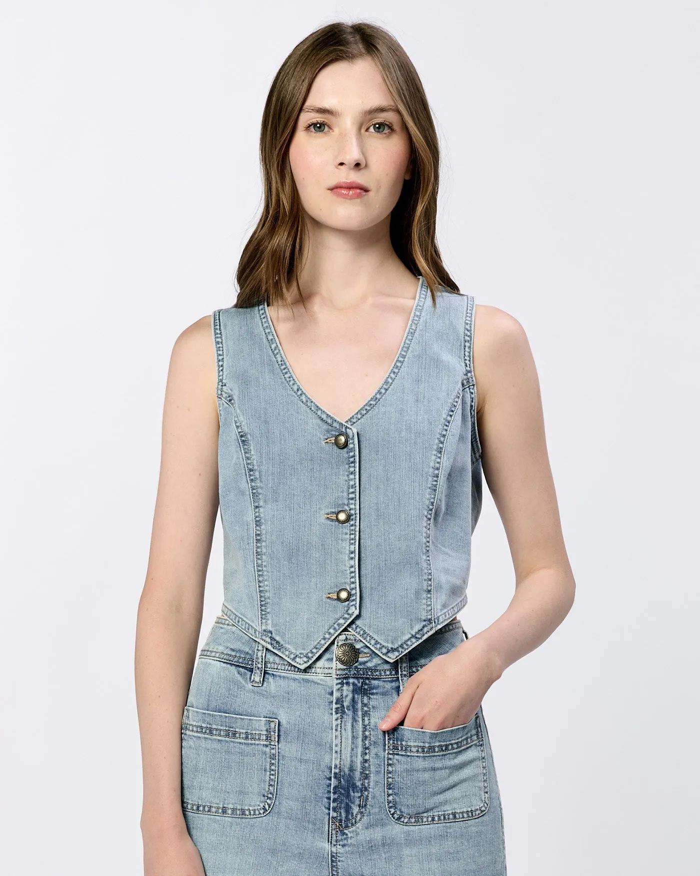 Norris Denim Vest Zurie