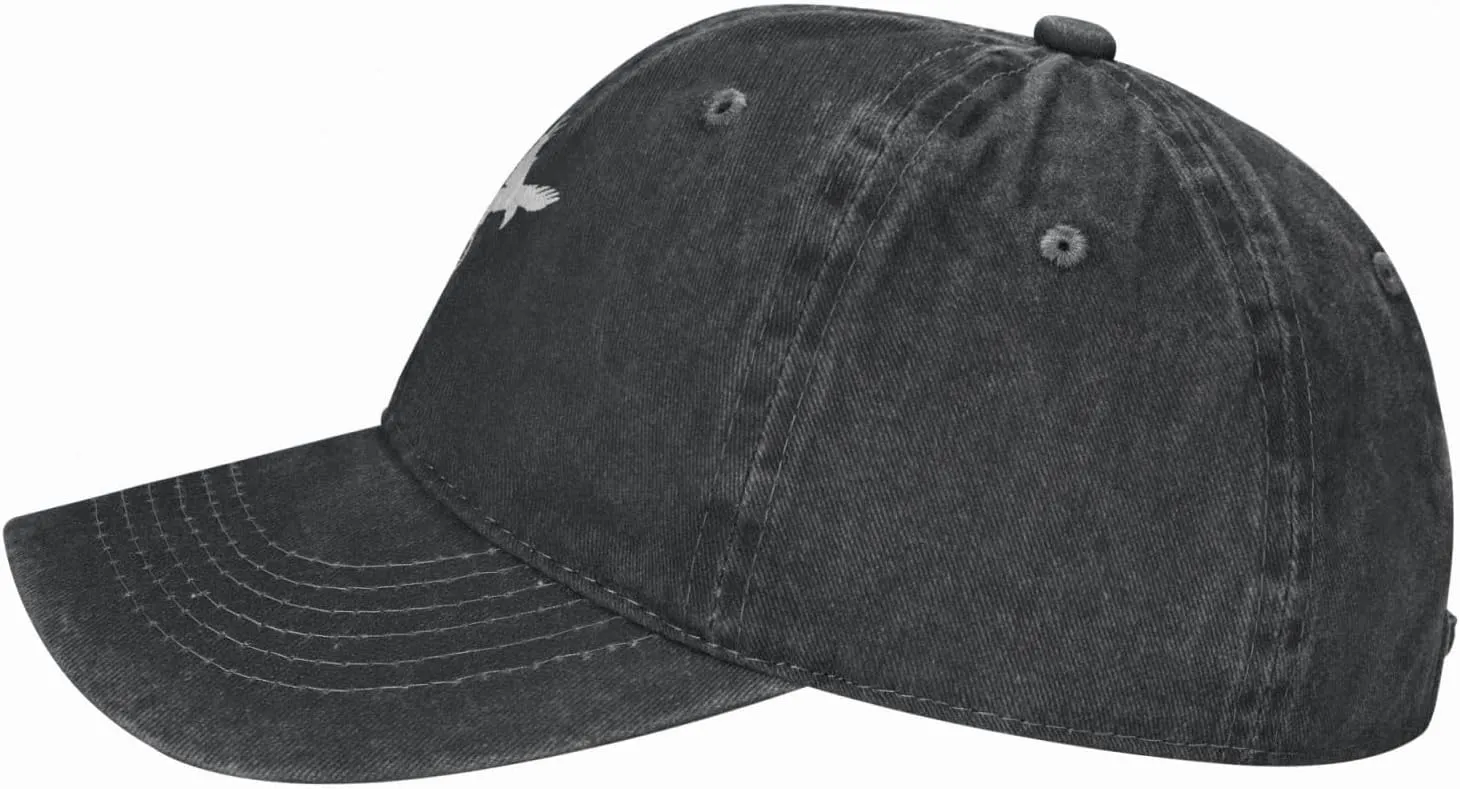 Norse Ravens Vegvisir Adjustable Cowboy Hat Outdoor Travel Casual Hat Sandwich Hat Washed Denim Hat