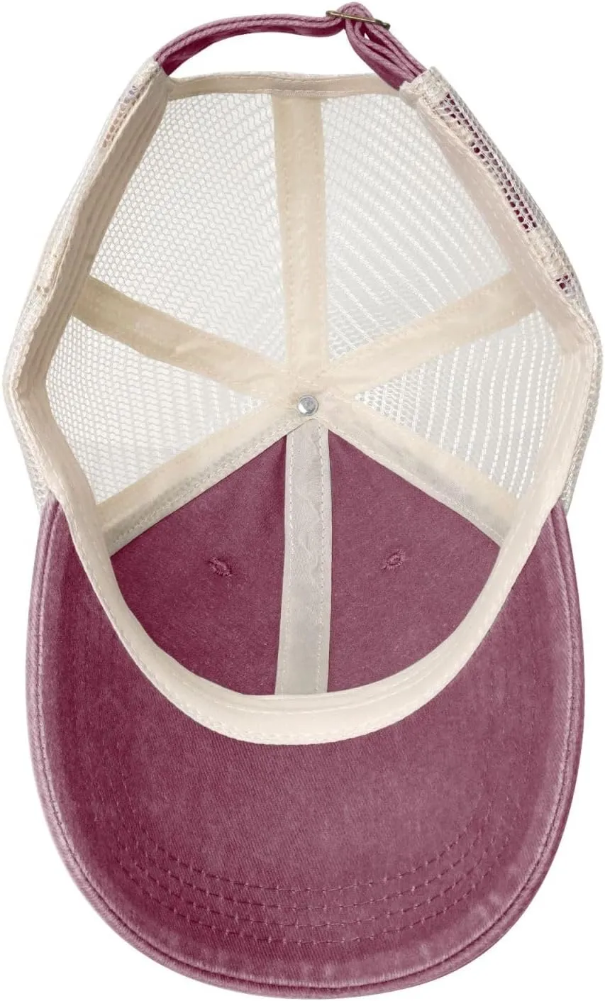 Norse Ravens Vegvisir Outdoor Adjustable Washed Denim Mesh Hat Denim Baseball Cap Cowboy Hat
