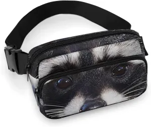 Northern Raccoon's Face Fashion Fanny Pack Belt Bag Crossbody Bags for Women Men Waist Bag with Adjustable Strap