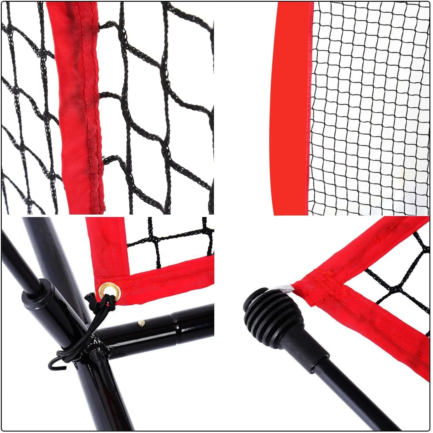 Nova Microdermabrasion 7'x7' Baseball Softball Practice Net | Portable Hitting & Pitching Net with Bow Frame & Carry Bag | Ultimate Training Equipment for All Skill Levels