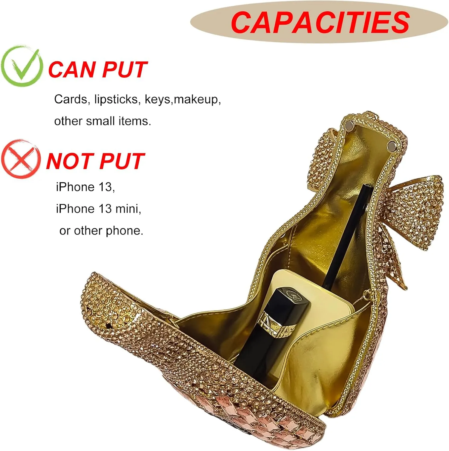 Novelty Champagne Bottle Evening Bag Rhinestone Clutch with Bowknot Women Purse Party Cocktail Crystal Handbag
