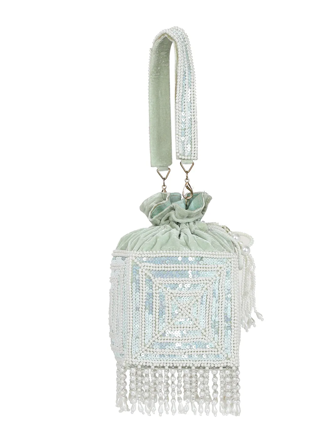 NR By Nidhi Rathi Embellished Potli Clutch