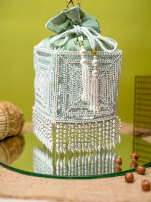 NR By Nidhi Rathi Embellished Potli Clutch