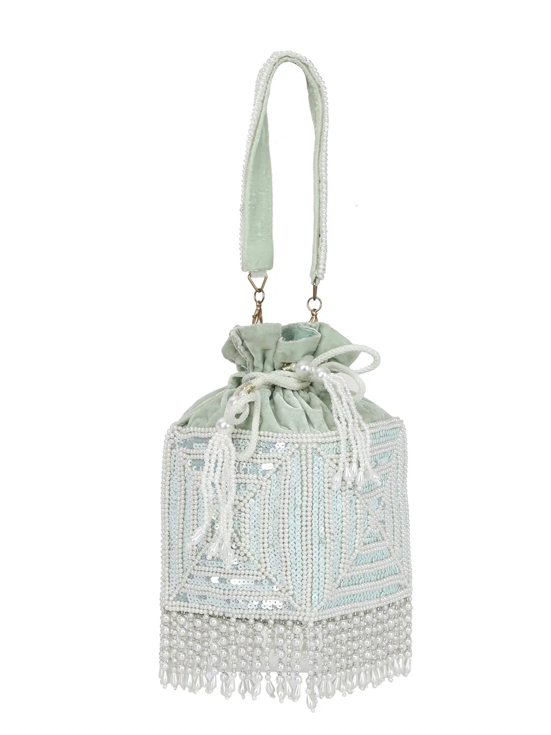 NR By Nidhi Rathi Embellished Potli Clutch