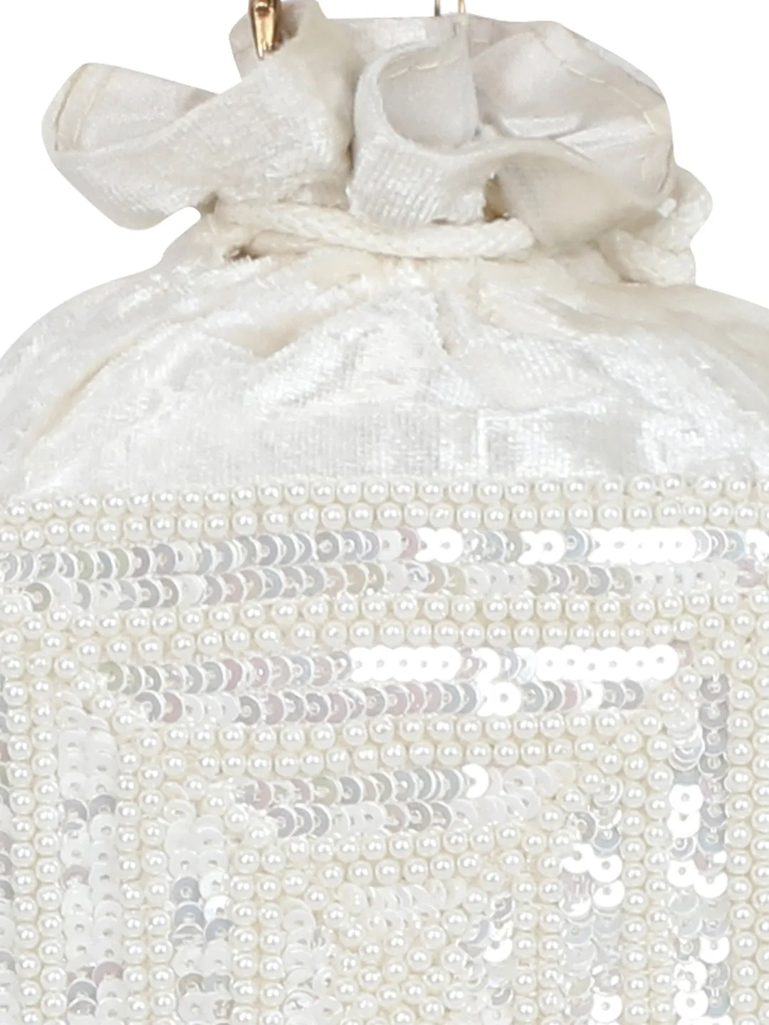 NR By Nidhi Rathi Embellished Tasselled Potli Clutch