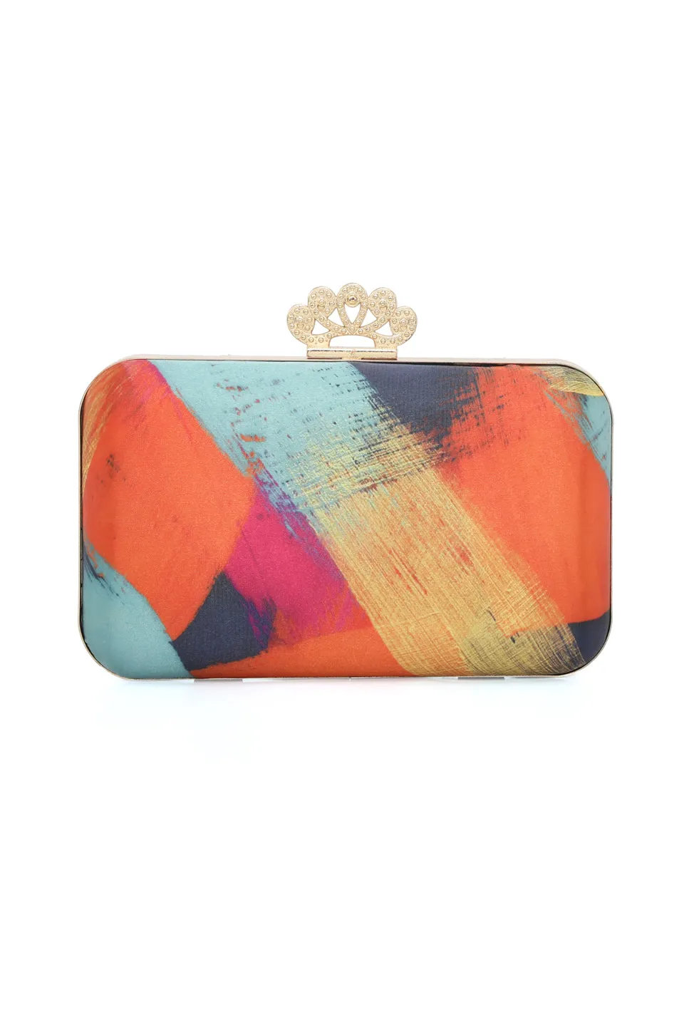 NR By Nidhi Rathi Zari Embroidered Beaded Box Clutch