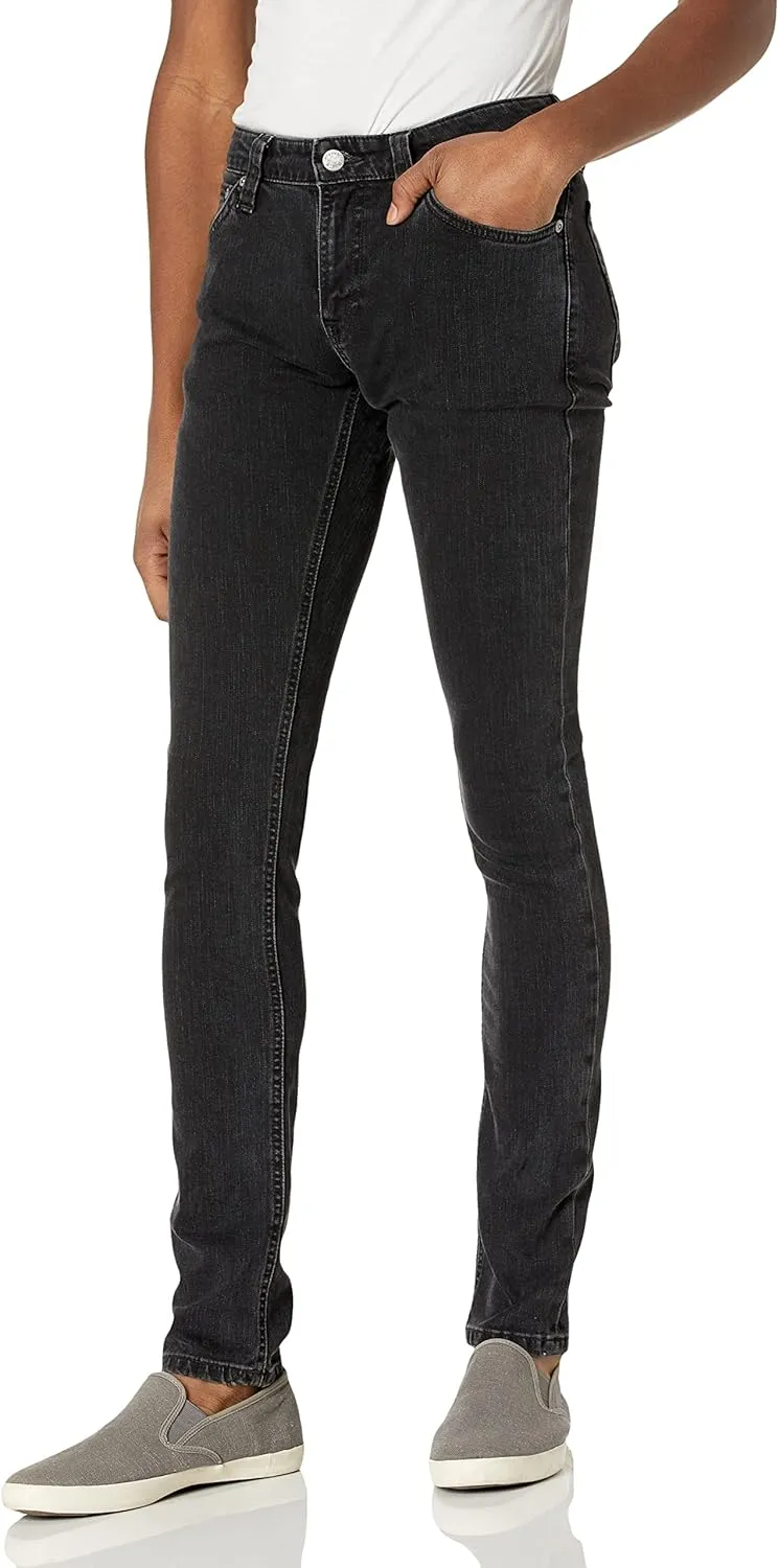 Nudie Jeans Men's Skinny Lin Black Stone Pwr, 25/30