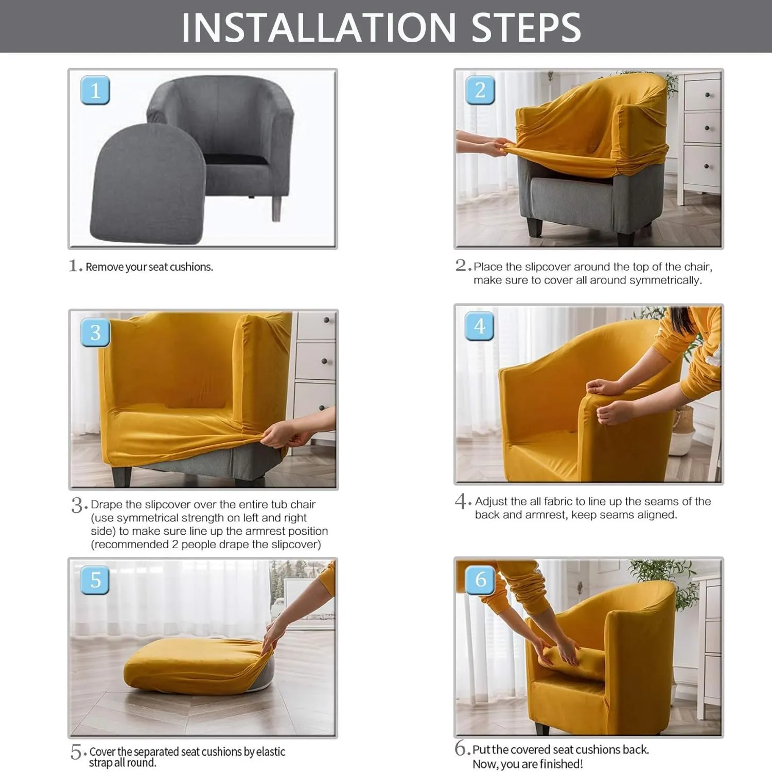OBCREAT Club Chair Slipcovers, Stretch Armchair Covers Soft Velvet Tub Chair Cover 2 Pieces Sofa Covers Arm Chair Couch Cover Furniture Protector (Dark Green)