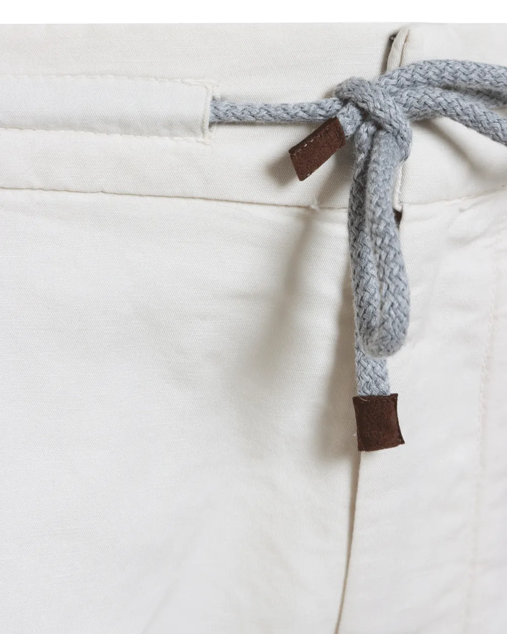 Off White Linen Blend Bermuda Short