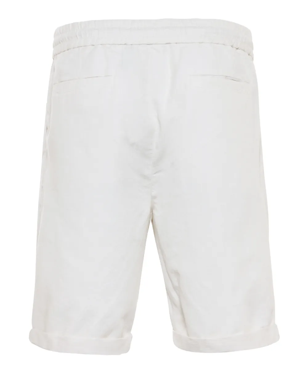 Off White Linen Blend Bermuda Short