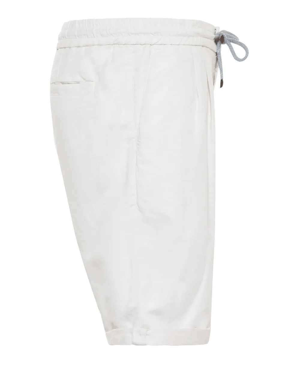 Off White Linen Blend Bermuda Short
