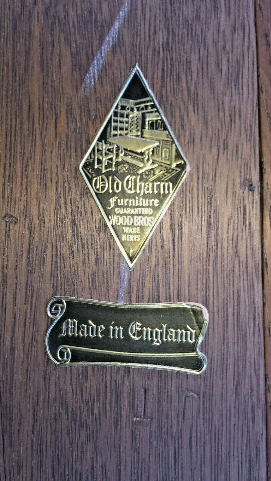 Old Charm Magazine Rack Table / Carved Oak End Table