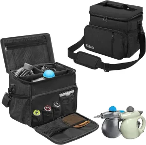 ORKELS Adjustable Carry Bag for Bissell SteamShot 39N7V/39N7A - Storage Bag with Multiple Compartments & Extra Pockets for Accessories - Handheld Steam Cleaner Organizer, Black