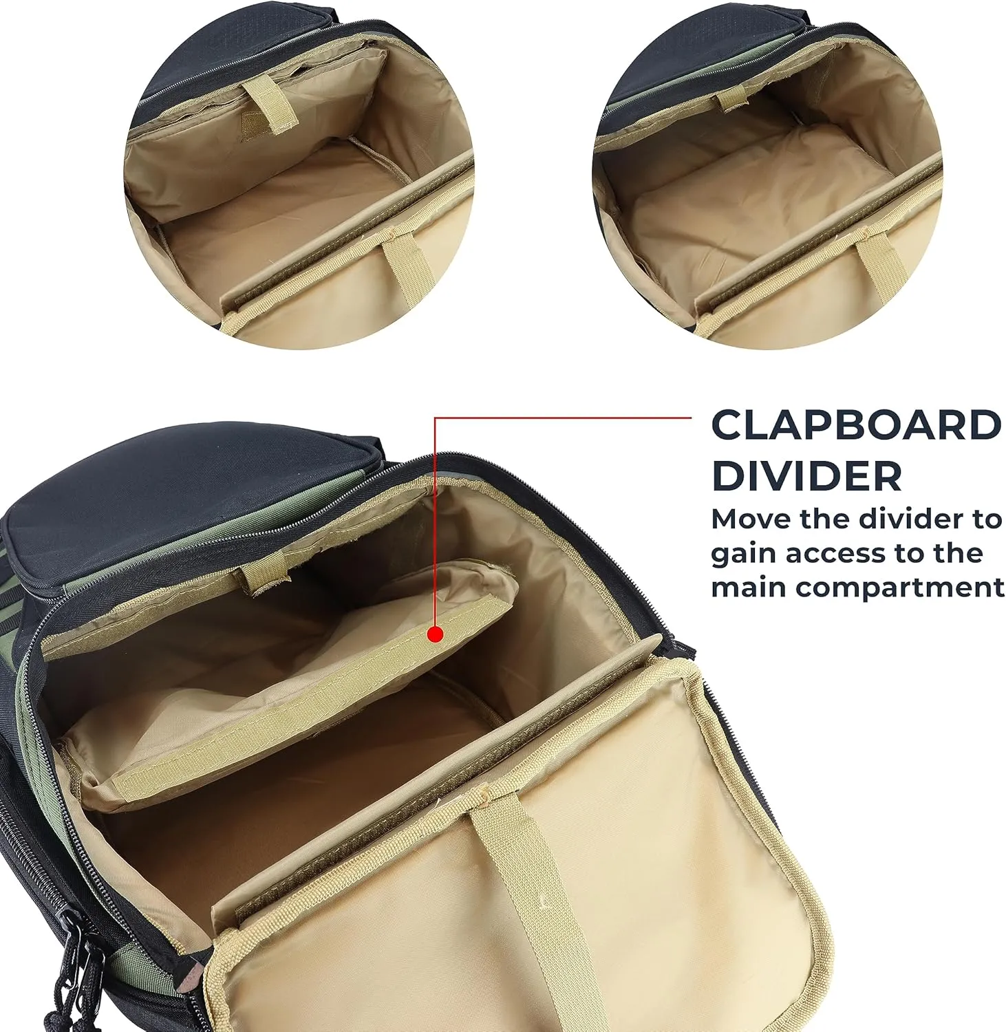 OSAGE RIVER Fishing Backpack, Fits 4 Large Tackle Boxes MOLLE Webbing Rod Holder Waterproof Cover, Includes Pliers Flashlight