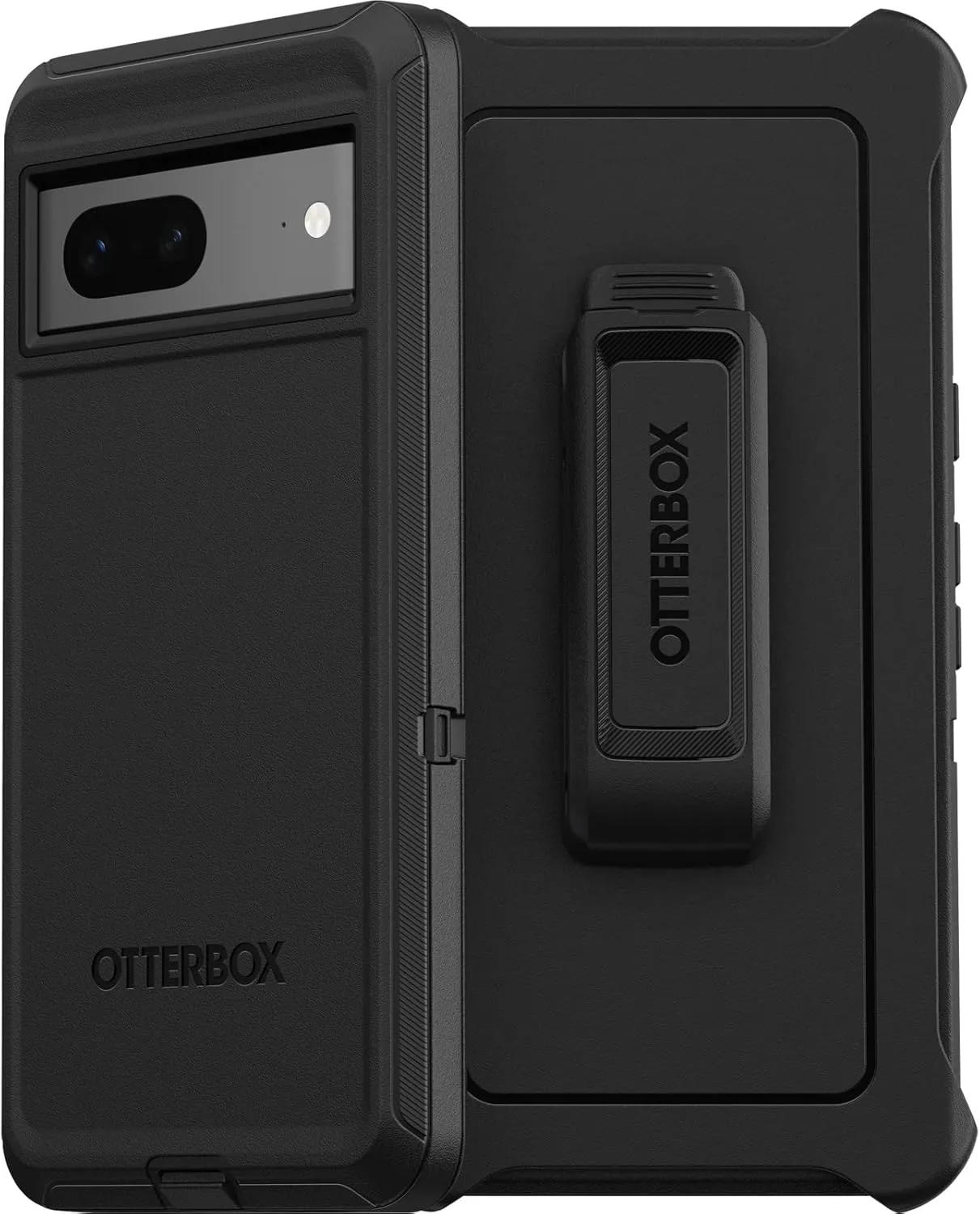 OtterBox Google Pixel 7 Defender Series Case - Black, Rugged & Durable, with Port Protection, Includes Holster Clip Kickstand