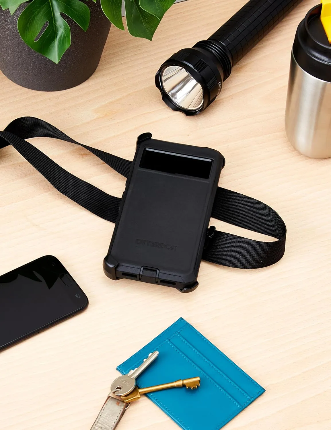 OtterBox Google Pixel 7 Defender Series Case - Black, Rugged & Durable, with Port Protection, Includes Holster Clip Kickstand