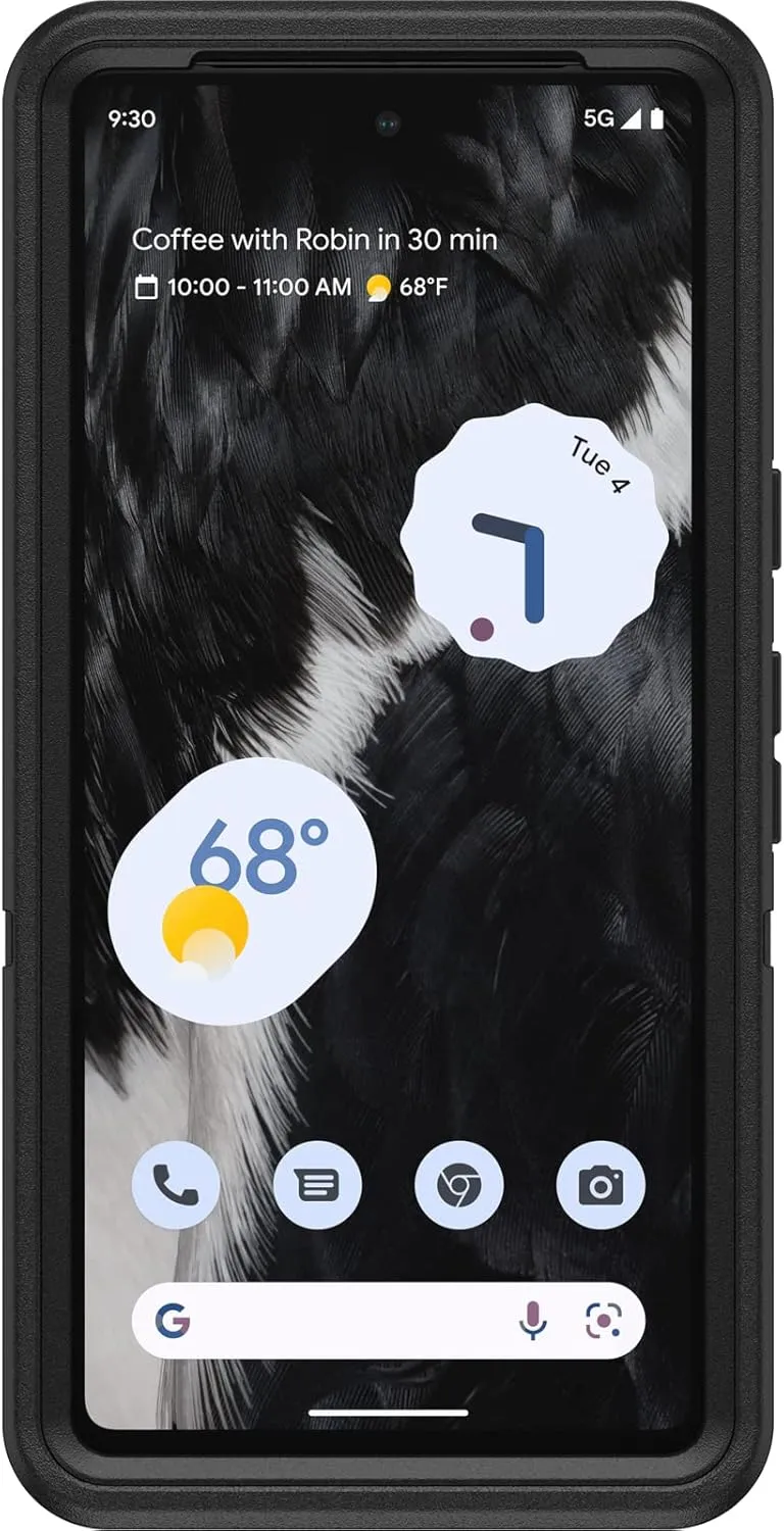 OtterBox Google Pixel 7 Defender Series Case - Black, Rugged & Durable, with Port Protection, Includes Holster Clip Kickstand