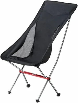 Outdoor Chair Folding Camping Portable Ultra-Light Aluminum Alloy Beach Comfortable High Backrest Foldable