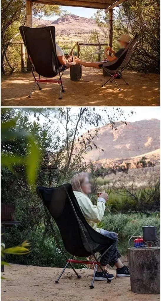 Outdoor Chair Folding Camping Portable Ultra-Light Aluminum Alloy Beach Comfortable High Backrest Foldable