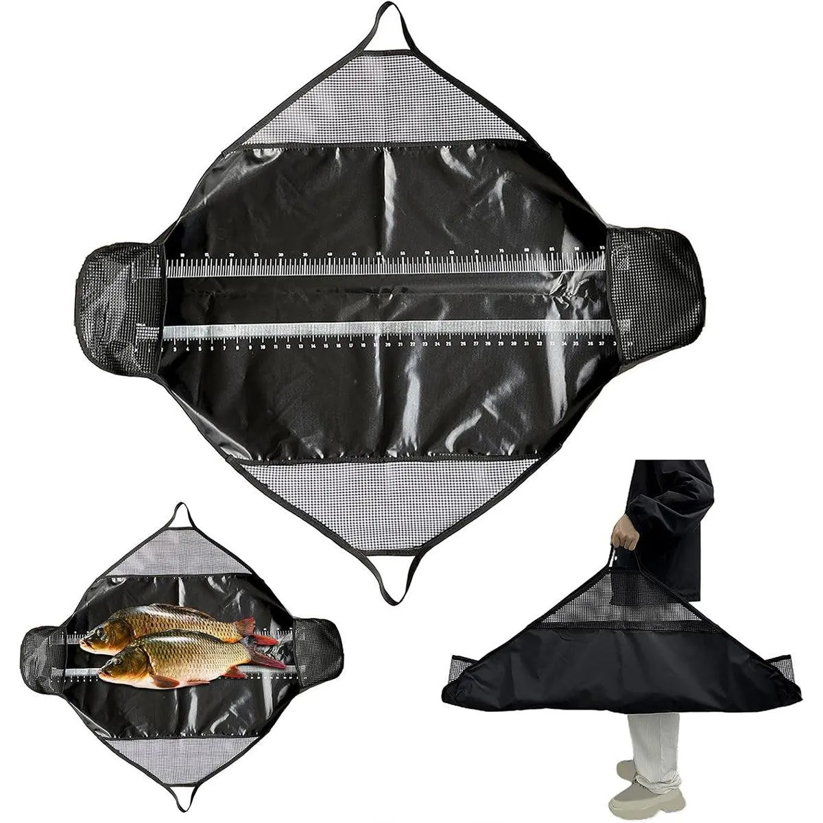 Outdoor Fishing Bag Folding Mesh Storage Bag Anti Running Fishing Gear Outdoors