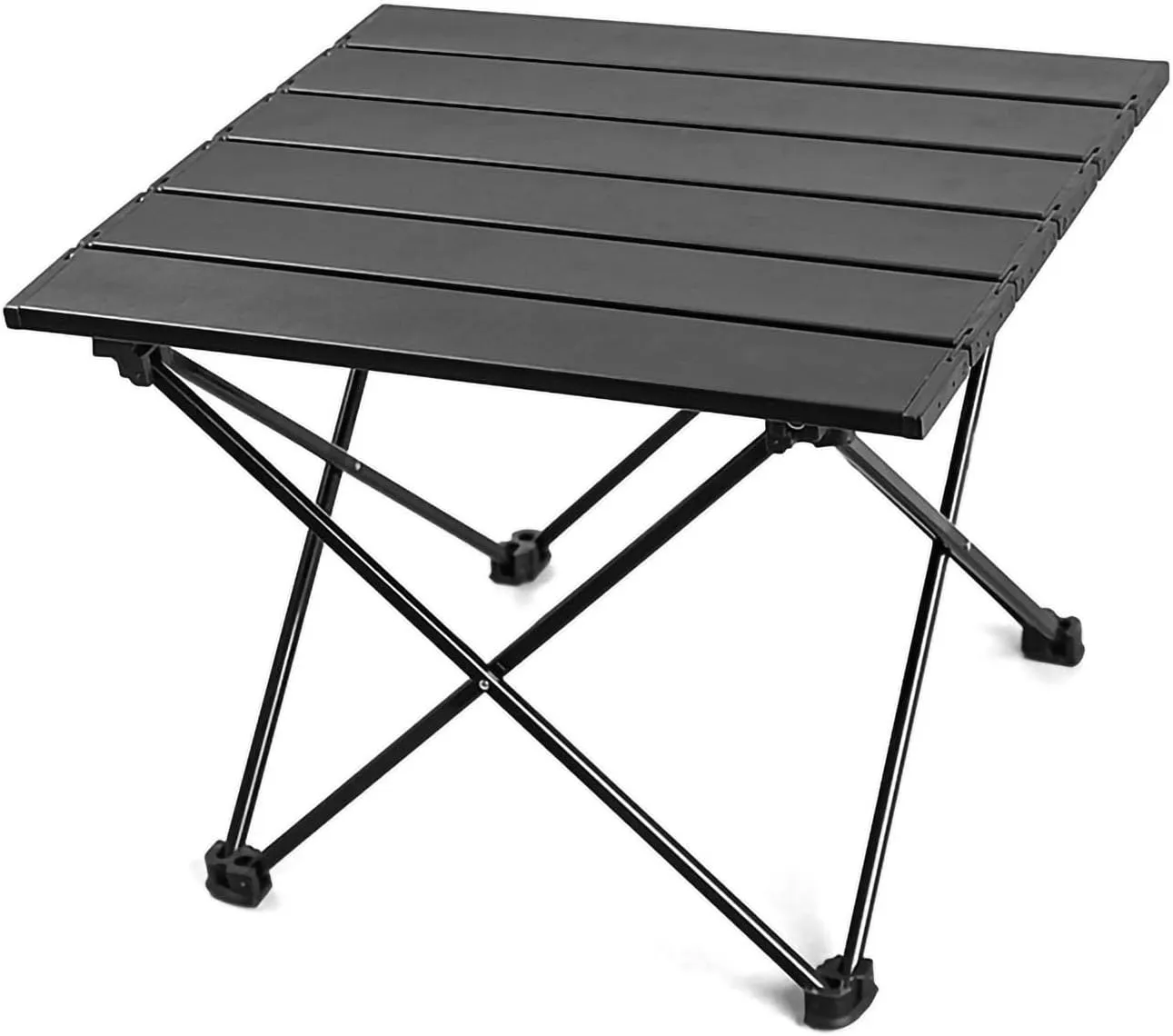 Outdoor Folding Portable Picnic Camping Table, Aluminum Alloy Camp Table, Compact Beach Table with Storage Bag, BBQ Street Stall Side Table for Hiking (S)