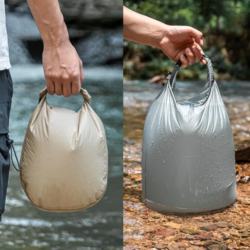 Outdoor Water proof Dry Bag - Silicon Coated Nylon, Ideal for Camping, Drifting, Hiking, Swimming, Rafting, Kayaking, River Trekking - Dampproof Clothes Storage Bag (Green-L)