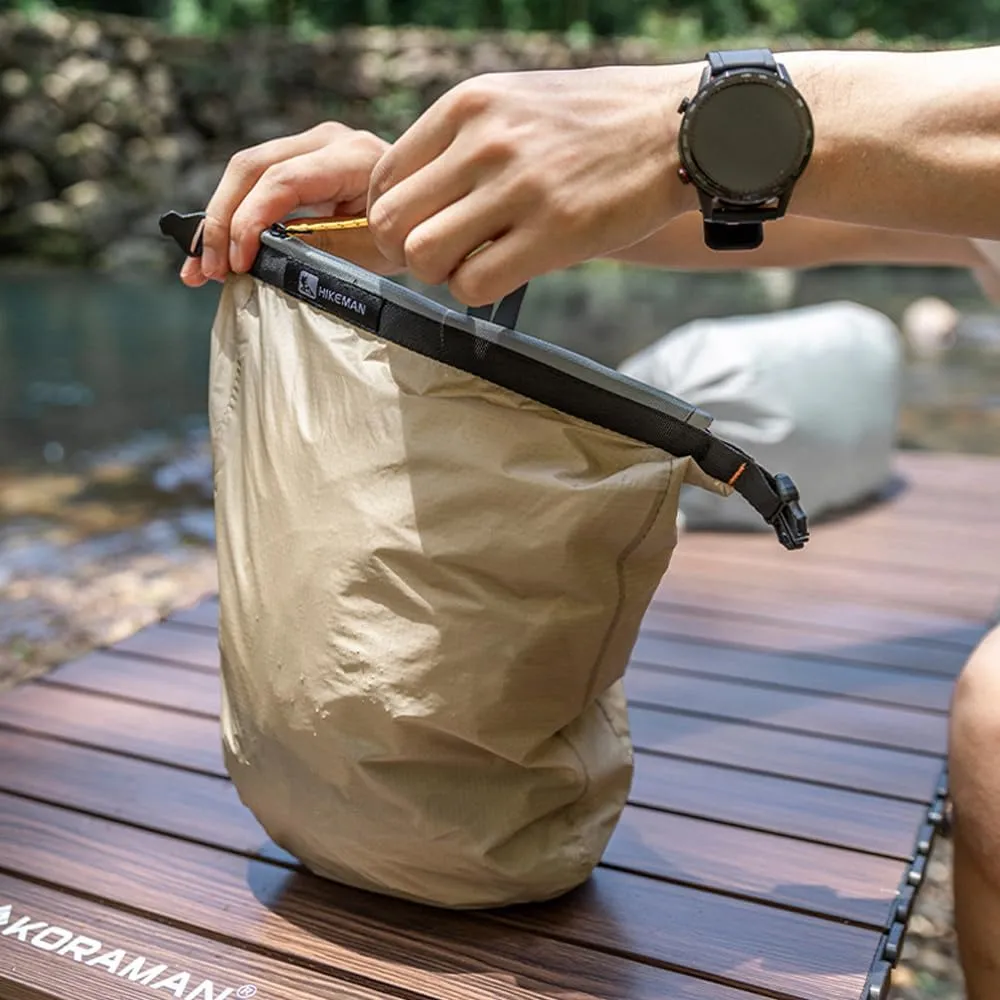 Outdoor Water proof Dry Bag - Silicon Coated Nylon, Ideal for Camping, Drifting, Hiking, Swimming, Rafting, Kayaking, River Trekking - Dampproof Clothes Storage Bag (Green-L)