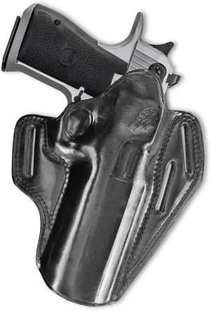 OWB Leather Pancake Holster Open Top for Desert Eagle, Fits All CALIBERS with 6'' Barrel, Right Hand Draw, Black Color #1089#