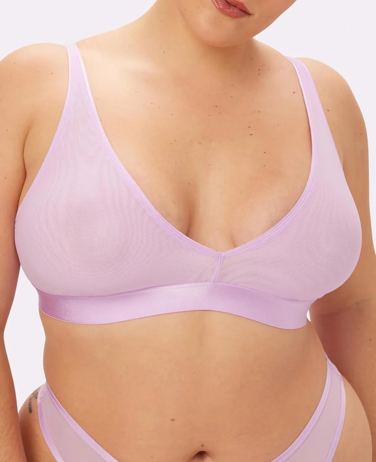 Parade Women's Silky Mesh Plunge Bralette: Available in Multi Packs