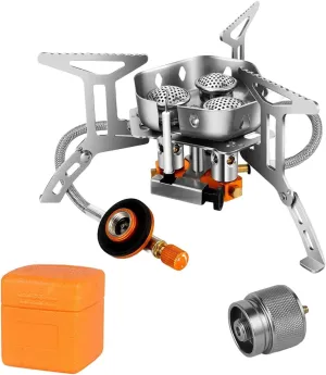 Peidesi 5800W Windproof Camping Gas Stove Portable Outdoor Camping Furnace Folding Wild Camp Gas Burner Backpacking Stove for Hiking