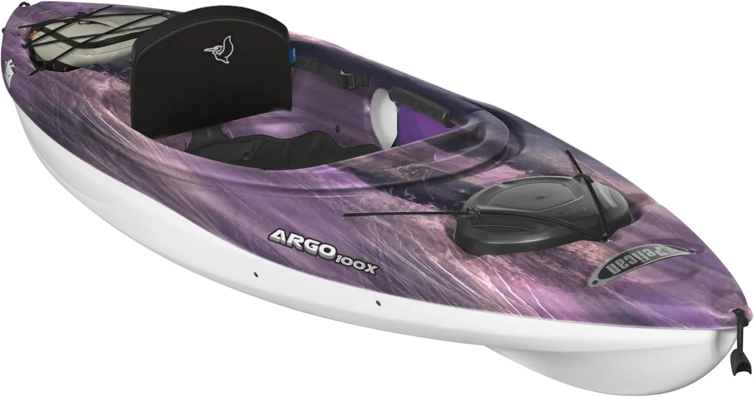 Pelican Argo 100X EXO - Recreational Sit in Kayak - Lightweight Patented Ram-X™ Material - Ergobreeze™ Seating System - 10 ft