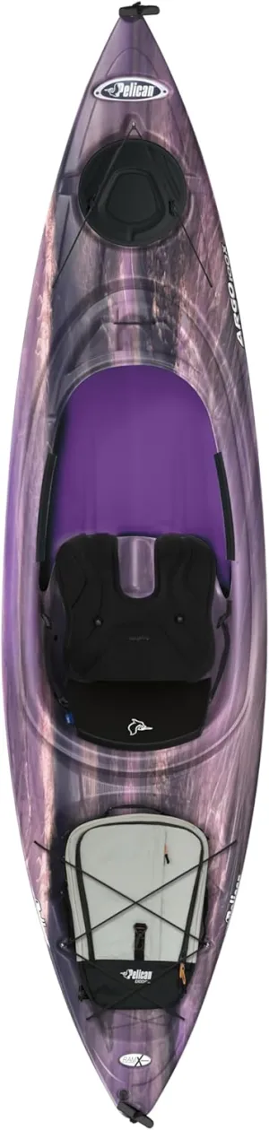 Pelican Argo 100X EXO - Recreational Sit in Kayak - Lightweight Patented Ram-X™ Material - Ergobreeze™ Seating System - 10 ft