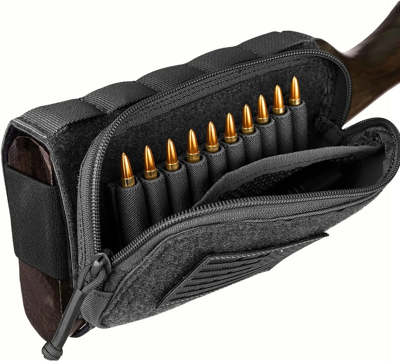 PETAC GEAR Tactical Buttstock Rifle Stock Pack/Adjustable Shell Holder Cheek Rest Pouch for Long Action …