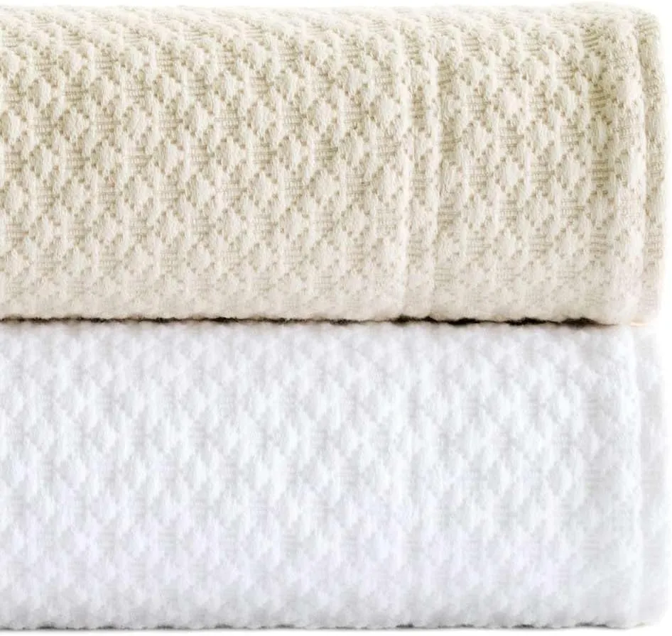 Petite Trellis Ivory Matelasse Sham, Standard Size, Ivory Solid Pattern