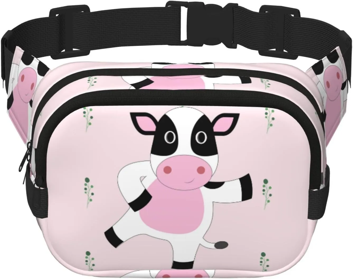 Phayah Cartoon Calf Pattern Fanny Waist Packs For Men Women, Waist Bag Hip Pack For Travel Hiking Running Outdoor Sports