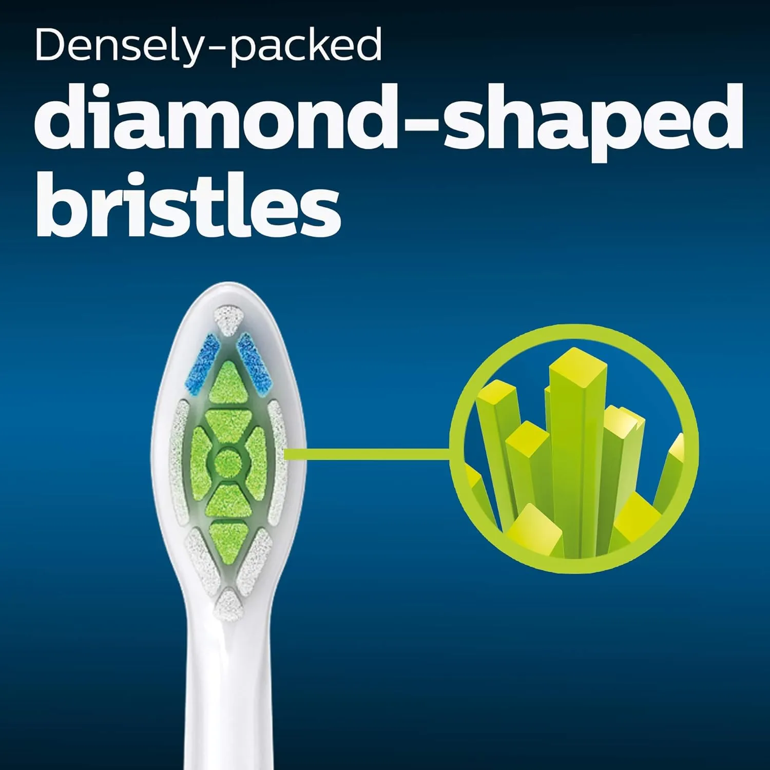 Philips Sonicare Genuine W DiamondClean Replacement Toothbrush Heads, 3 Brush Heads, White, HX6063/65