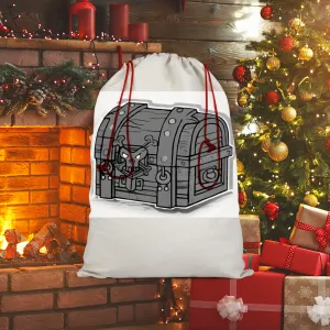 Pirate Chest Sublimation Linen Drawstring Sack