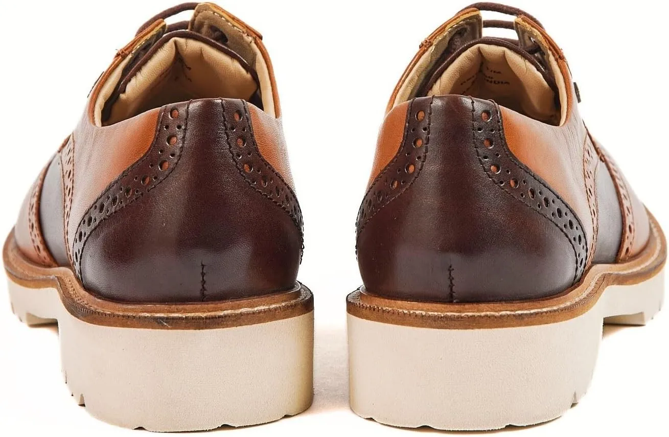 Pod Kortney Leather Women's Tan Multi Brogues Shoes