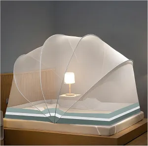 Portable Bed Netting Canopy Tent Folding Mosquito Net for Bed Cover Tent Pop Up Mosquito Net Mosquito Screen for Bed Frame,B,Twin 2