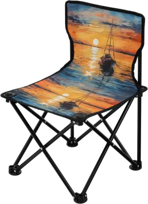 Portable Camping Folding Chairs Foldable Chair Small Sunset Sail Lightweight Backpacking Outdoor Outside Fishing