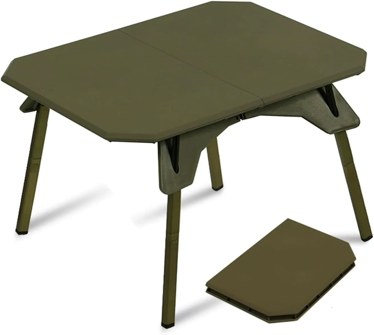 Portable Camping Table Folding Picnic Tables Ultralight Backpacking Table, Small Folding Camp Side Table for Camping Picnic, 18.9" L x 14.8" W(Green)