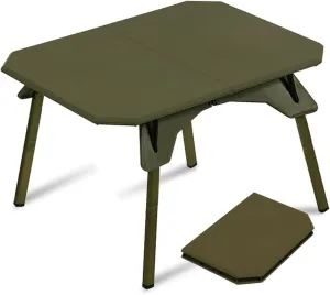Portable Camping Table Folding Picnic Tables Ultralight Backpacking Table, Small Folding Camp Side Table for Camping Picnic, 18.9" L x 14.8" W(Green)