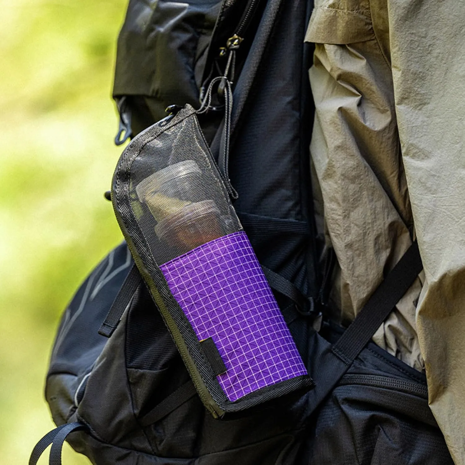 Portable Cutlery Box - Travel Cutlery Pouch | Cutlery Storage Bag | Utensil Carrying Case | Reusable Utensil Case for Spoon Chopsticks Lunch Box Outdoor Camping Hiking Fishing BBQ, Purple, 25x10cm