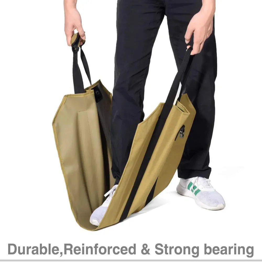 Portable Firewood Bag Carrier - Foldable Wood Storage Tote