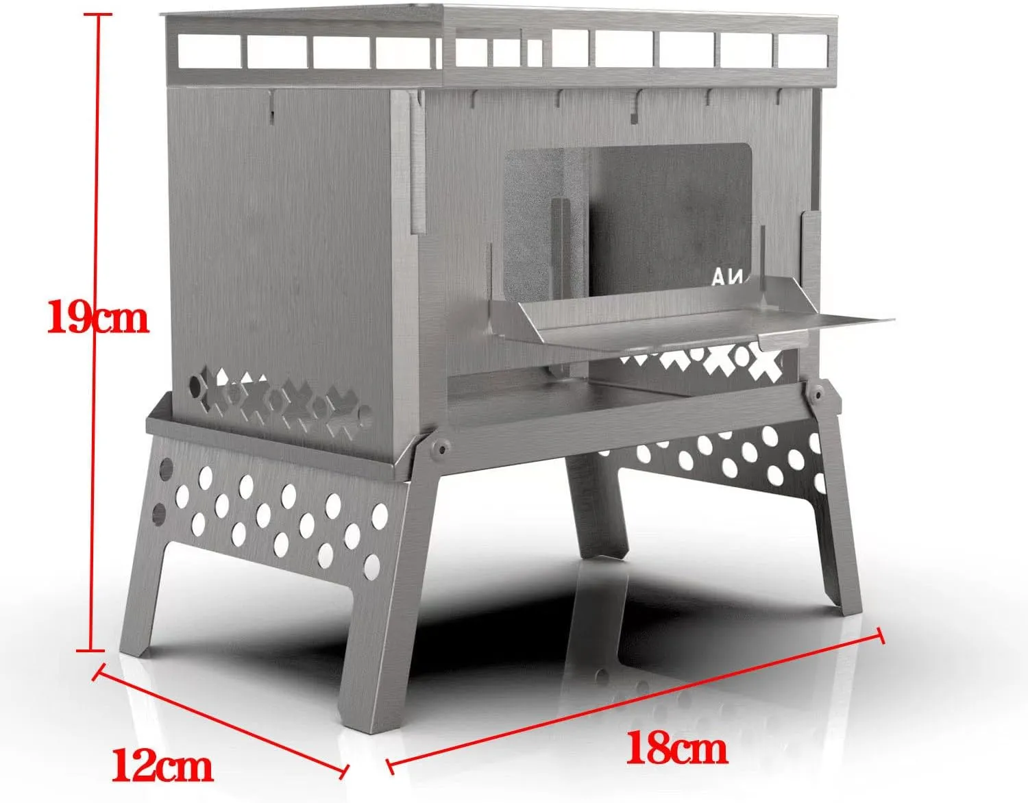 Portable Folding Stainless Steel BBQ Charcoal Grill Stove Outdoor Cooking Camping Hiking Picnic, CT100