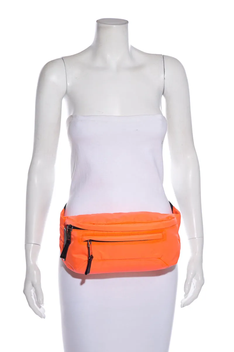 Prada Neon Orange Technical Front Fanny Pack