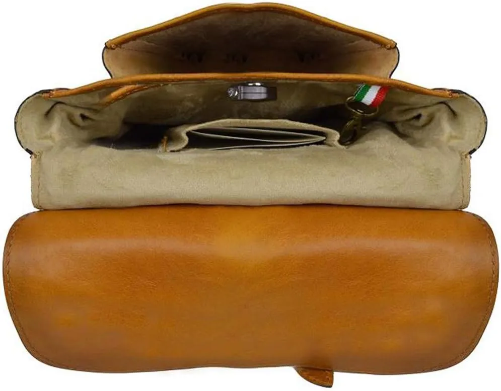 Pratesi Bisaccia leather cross-body bag - B135/PE Bruce (Black)