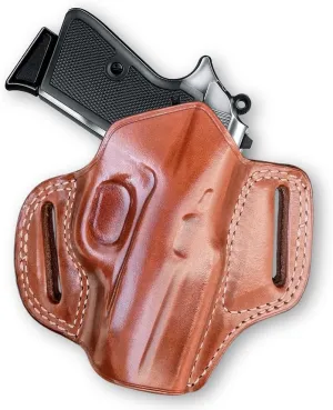 Premium The Ultimate Leather Pancake Holster OWB Open Top, fits Walther PPK/S 22LR/ 380 Caliber 3.3" Barrel, Right Hand Draw, Brown Color #1170#