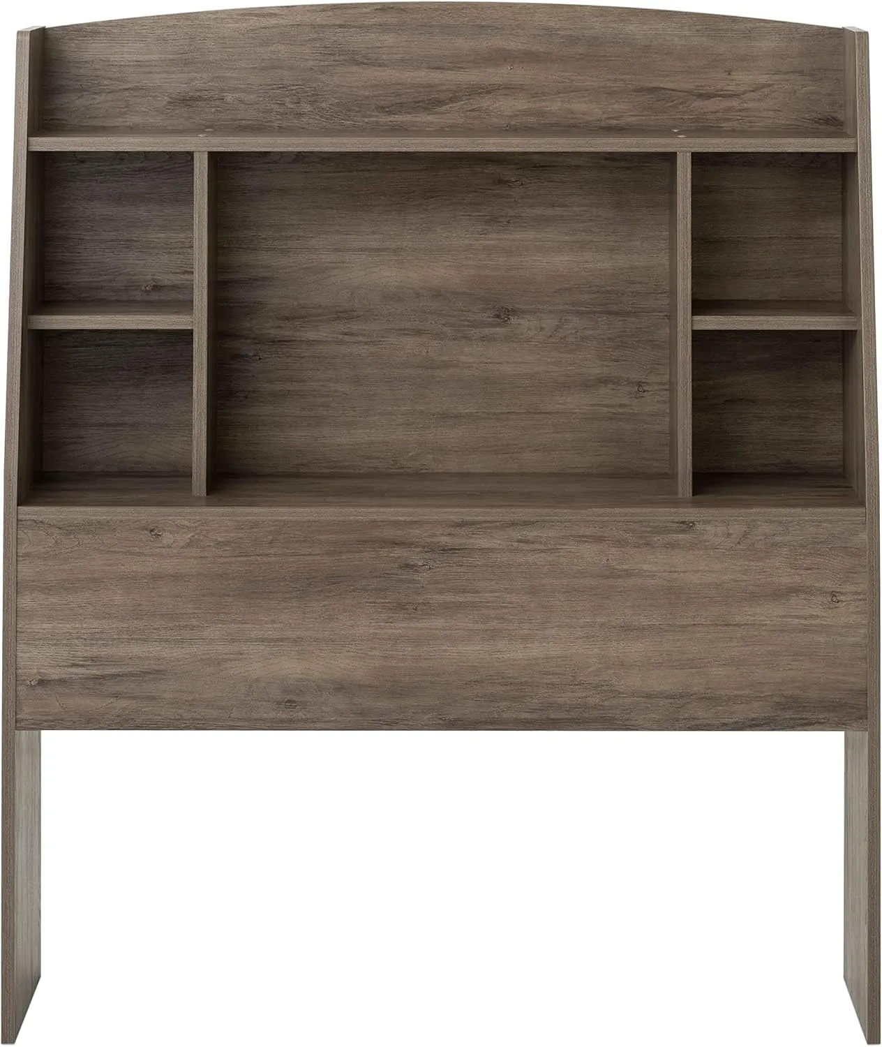 Prepac Astrid Simplistic Twin Headboard with 4 Compartments, Functional Bookcase Headboard for Twin Size Beds 8.75" D x 40.5" W x 48.5" H, Drifted Gray, DHFT-0401-1